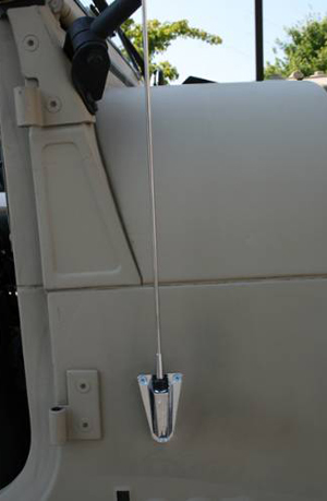 Fat Bob's Garage, OMIX-ADA Part #17214.01, Antenna Kit Chrome Base & Mast MAIN