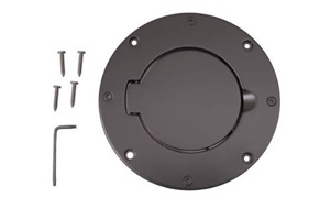 Fat Bob's Garage, Rugged Ridge, Part #11425.02, Jeep TJ/LJ Wrangler Non Locking Gas Cap Door, Black 1997-2006 MAIN