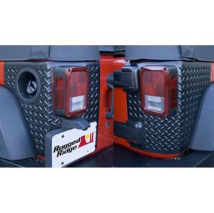Fat Bob's Garage, Rugged Ridge, Part #11651.02, Jeep JK Wrangler Corner Guards Body Armor 2007-2016 MAIN