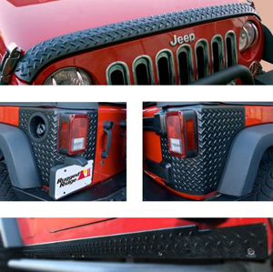 Fat Bob's Garage, Rugged Ridge, Part #11651.51, Jeep JK Wrangler 2 Door 5 Piece Body Armor Guard Kit 2007-2016 MAIN