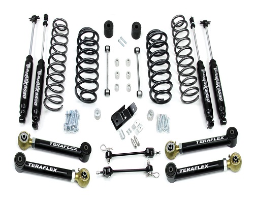Teraflex TJ 3" Lift Kit w/ 4 Lower FlexArms & 9550 Shocks LARGE