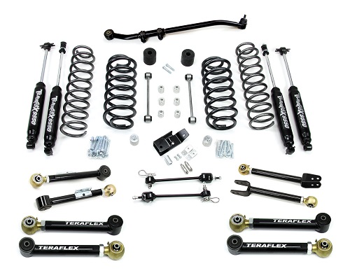 Teraflex TJ 3" Lift Kit w/ 8 FlexArms, Trackbar & 9550 Shocks LARGE