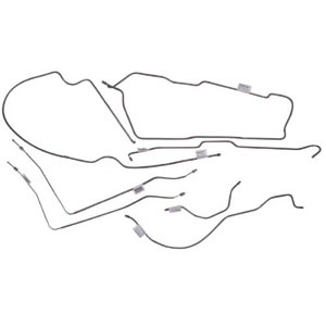 Fat Bob's Garage, OMIX-ADA Part #16737.43, Brake Line Kit Stainless Steel Power Disc MAIN