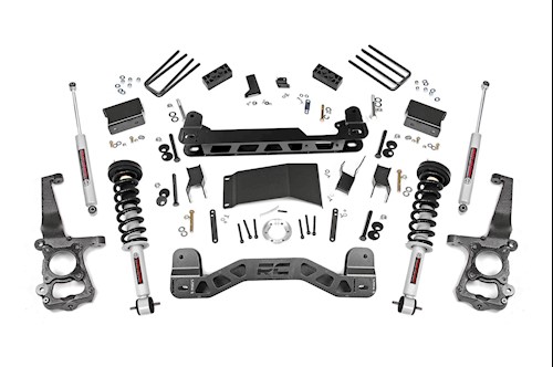 Rough Country 4in for Ford Suspension Lift Kit | Lifted Struts 15-20 F-150 4WD LARGE
