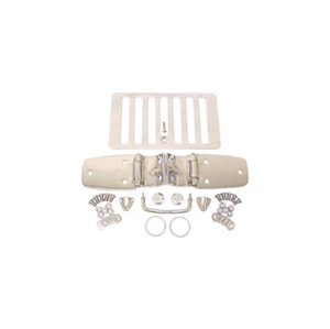 Fat Bob's Garage, Rugged Ridge, Part #11101.03, Jeep TJ/LJ Wrangler Complete Hood Kit, Stainless Steel 1998-2006 MAIN