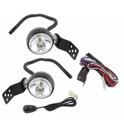 Fat Bob's Garage, Rugged Ridge, Part #15207.70, Hood Catch Mounted H3 Halogen Fog Light Kit 07-16 Jeep JK Wrangler MAIN