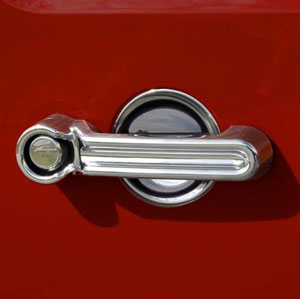Fat Bob's Garage, Rugged Ridge, Part #1311.17, Jeep Wrangler Door Handle Cover & Recess Guard Kit, Chrome 2007-2016 MAIN