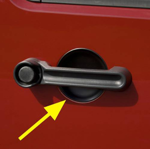 Fat Bob's Garage, Rugged Ridge, Part #11651.26, Jeep JK Wrangler 4 Door Door Handle Recess Guards 2007-2016 MAIN
