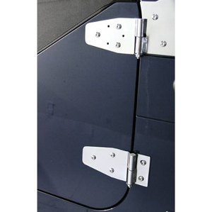 Fat Bob's Garage, Rugged Ridge, Part #11113.03, Jeep YJ Wrangler Door Hinge Kit, Stainless Steel 1994-1995 MAIN