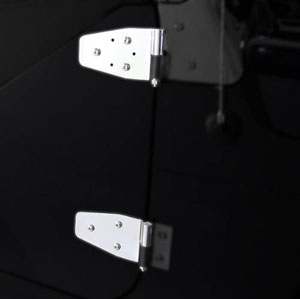 Fat Bob's Garage, Rugged Ridge, Part #11113.02, Jeep Wrangler Door Hinge Set, Stainless Steel 1987-2006 MAIN