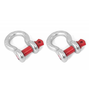 Fat Bob's Garage, Rugged Ridge, Part #11235.03, D-Ring Pair W/ 7/8" Pin, 13,500LB WLL, Zinc Plated Steel MAIN