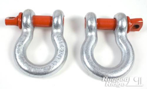 Fat Bob's Garage, Rugged Ridge, Part #11235.01, D-Rings, 3/4", Pair, Universal Application, Rated At 9,500LBS MAIN