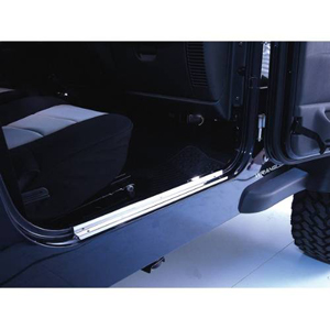 Fat Bob's Garage, Rugged Ridge, Part #11119.03, Jeep TJ/LJ Wrangler Door Entry Guards, Stainless Steel 1997-2006 MAIN