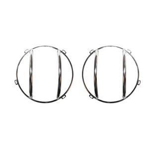 Fat Bob's Garage, Rugged Ridge, Part #11142.04, Jeep JK Wrangler Headlight Euro Guard Kit, Stainless Steel 2007-2016 MAIN