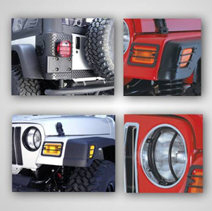 Fat Bob's Garage, Rugged Ridge, Part #12495.02, Jeep TJ Wrangler Euro Guard Light Kit 1997-2006 MAIN