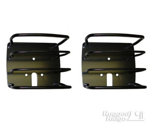 Fat Bob's Garage, Rugged Ridge, Part #11226.01, Jeep CJ/Wrangler Euro Tail Light Guards, Black, 1976-2006 MAIN