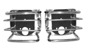 Fat Bob's Garage, Rugged Ridge, Part #11103.02, Jeep CJ/Wrangler Tail Light Guards, Stainless Steel 1976-2006 MAIN