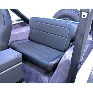Fat Bob's Garage, Rugged Ridge, Part #13462.01, Jeep CJ/Wrangler Fold And Tumble Rear Seat, Black 1976-1995 MAIN