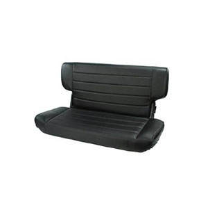Fat Bob's Garage, Rugged Ridge, Part #13463.15, Jeep Wrangler Fold And Tumble Rear Seat, Black Denim 1997-2002 MAIN