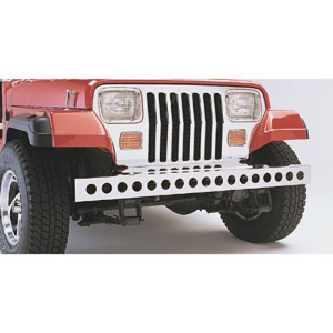 Fat Bob's Garage, Rugged Ridge, Part #11107.02, Front Bumper W/Holes, Stainless Steel MAIN