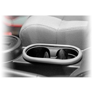 Fat Bob's Garage, Rugged Ridge, Part #11151.13, Jeep JK Wrangler Front Cup Holder Trim, Brushed Silver 2007-2010 MAIN