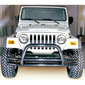 Fat Bob's Garage, Rugged Ridge, Part #11560.01, Jeep CJ/Wrangler 3" Double Tube Front Bumper With Hoop 1976-2006 MAIN