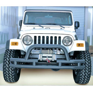Fat Bob's Garage, Rugged Ridge, Part #11561.03, Jeep CJ/Wrangler 3" Double Tube Front Winch Bumper Hoop 1976-2006 MAIN