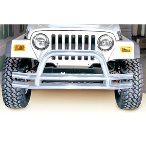 Fat Bob's Garage, Rugged Ridge, Part #11563.01, Jeep CJ/Wrangler 3" Double Tube Front Bumper, Stainless Steel 1976-2006 MAIN
