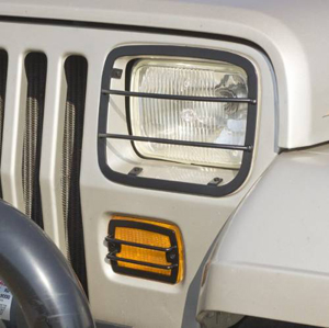 Fat Bob's Garage, Rugged Ridge, Part #11230.02, Jeep YJ Wrangler Euro Guard Set Headlight & Turn Signal 1987-1995 MAIN