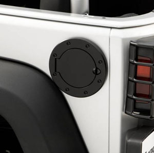 Fat Bob's Garage, Rugged Ridge, Part #11229.02, Jeep JK Wrangler Non Locking Gas Cap Door, Black, 2007-2016 MAIN
