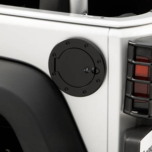 Fat Bob's Garage, Rugged Ridge, Part #11229.03, Jeep JK Wrangler Locking Gas Cap Door, Black, 2007-2016 MAIN