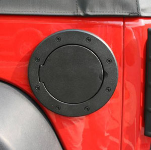 Fat Bob's Garage, Rugged Ridge, Part #11425.05, Jeep JK Wrangler Non Locking Gas Cap Door, Black, 2007-2016 MAIN