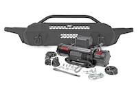 Rough Country Hybird Bumper W/ Winch Synthetic Rope for Toyota Tacoma 4WD 16-23 MAIN