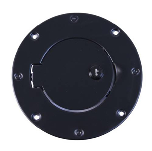 Fat Bob's Garage, Rugged Ridge, Part #11229.04, Jeep TJ/LJ Wrangler Locking Gas Cap Door, Black, 1997-2006 MAIN