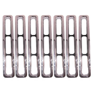 Fat Bob's Garage, Rugged Ridge, Part #11306.01, Jeep YJ Wrangler Grille Inserts, Chrome 1987-1995 MAIN
