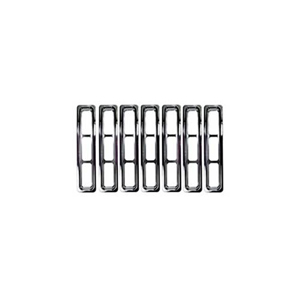Fat Bob's Garage, Rugged Ridge, Part #11306.02, Jeep TJ/LJ Wrangler Grille Inserts, Chrome 1997-2006 MAIN