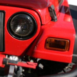Fat Bob's Garage, Rugged Ridge, Part #11353.02, Jeep TJ Wrangler Headlight & Turn Signal Cover Set, Smoke 1997-2006 MAIN