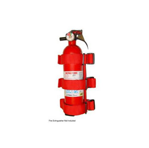 Fat Bob's Garage, Rugged Ridge, Part #13305.20, Jeep CJ/Wrangler Sport Bar Fire Extinguisher Holder, Red 1955-2016 MAIN