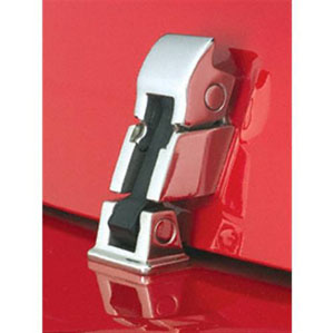 Fat Bob's Garage, Rugged Ridge, Part #11116.05, Jeep CJ/Wrangler Hood Catch Kit, Stainless Steel 1942-1995 MAIN