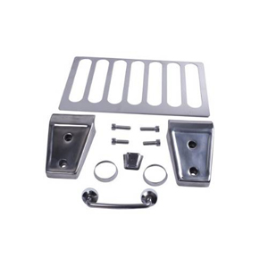 Fat Bob's Garage, Rugged Ridge, Part #11101.04, Jeep JK Wrangler Hood Dress Up Kit, Stainless Steel 2007-2012 MAIN