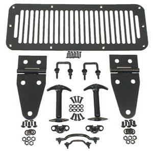 Fat Bob's Garage, Rugged Ridge, Part #11201.01, Jeep CJ/Wrangler Hood Kit, Black 1976-1995 MAIN