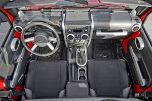 Fat Bob's Garage, Rugged Ridge, Part #11151.96, Jeep Wrangler 4 Door Interior Trim Accent Kit, Brushed Silver 2007-2010 MAIN
