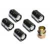 Fat Bob's Garage, Rugged Ridge, Part #16715.20, Five Piece Wheel Lock Set 1/2 -20 Thread Chrome THUMBNAIL