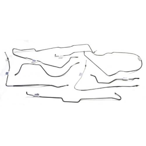 Fat Bob's Garage, OMIX-ADA Part #16737.47, Brake Line Kit Stainless Steel Power Drum MAIN