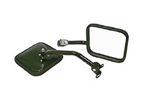 Fat Bob's Garage, Rugged Ridge, Part #11001.07, Jeep YJ Wrangler CJ Style Side Mirror Kit, Black, 1987-1995 MAIN