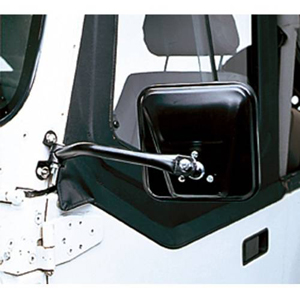 Fat Bob's Garage, Rugged Ridge, Part #11001.08, Jeep TJ Wrangler CJ Style Side Mirror Kit, Black 1997-2006 MAIN