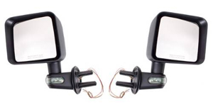 Fat Bob's Garage, Rugged Ridge, Part #11002.22, Jeep JK Wrangler Door Mirror Kit With Turn Signals, Black 2007-2016 MAIN