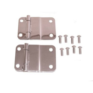 Fat Bob's Garage, Rugged Ridge, Part #11114.01, Jeep CJ Tailgate Hinges, Stainless Steel 1976-1986 MAIN