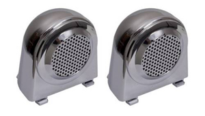 Fat Bob's Garage, Rugged Ridge, Part #11156.11, Jeep JK Wrangler Tweeter Speaker Enclosures, Chrome 2007-2010 MAIN
