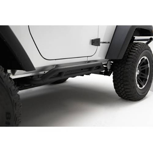 Fat Bob's Garage, Rugged Ridge, Part #11504.23, Jeep JK Wrangler RRC Rocker Guards, Black 2007-2016 MAIN
